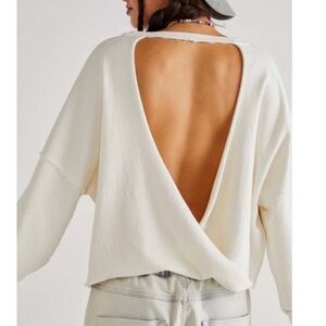 Free People Open-Back Sweatshirt